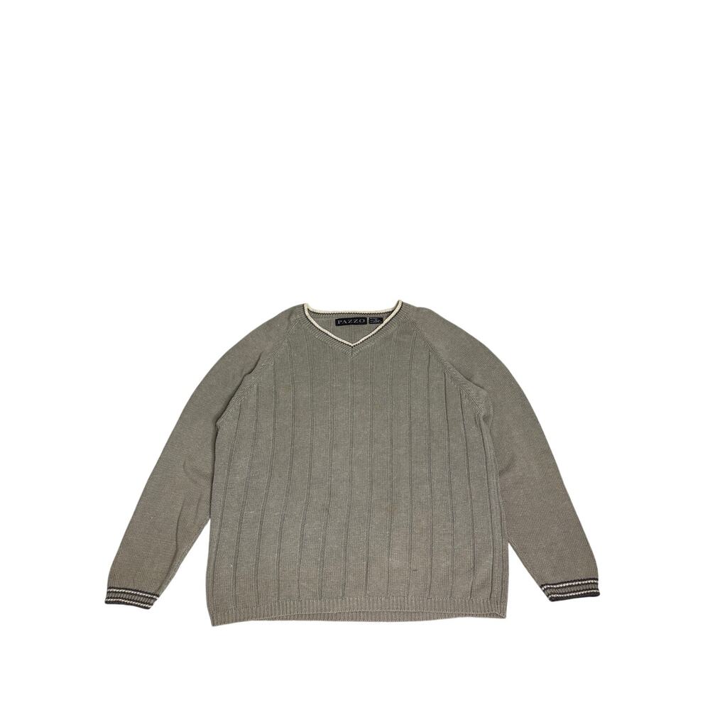 1. Vintage Pazzo Ribbed V-Neck Sweater — XL